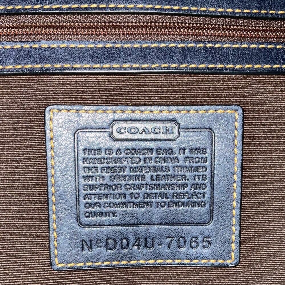Vintage Coach Special Edition Fall 2004 Signature Leather Carryall Flap Satchel - Picture 13 of 16